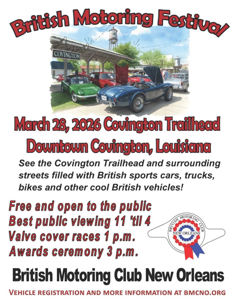 BRITISH MOTORING FESTIVAL @ Tammany Trace Trailhead, Covington